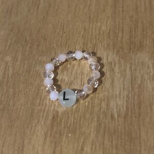 Elegant Pink Beaded Ring